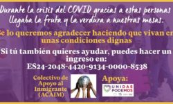 Unidas Podemos apoya la ayuda a las personas migrantes